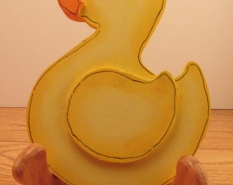 Ducky, Yellow, Orange, Wood, Hand Painted, Cute Ducky, Rustic, Rustic Decor, Country Decor, Cottage Decor, Nursery Decor, Baby Duckling