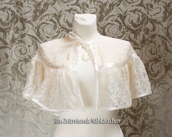 Lace Cape, victorian Cape, creme-coloured