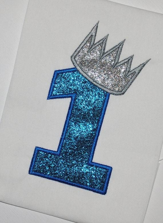 Number 1 crown applique design instant download 4x4 and 5x7