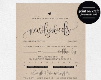 Wedding Mad Libs, Mad Lib Printable, Wedding Advice, Mad Lib, Guest Book Mad Libs, Mad Lib Advice, Wedding Game, Instant Download #BPB203_20