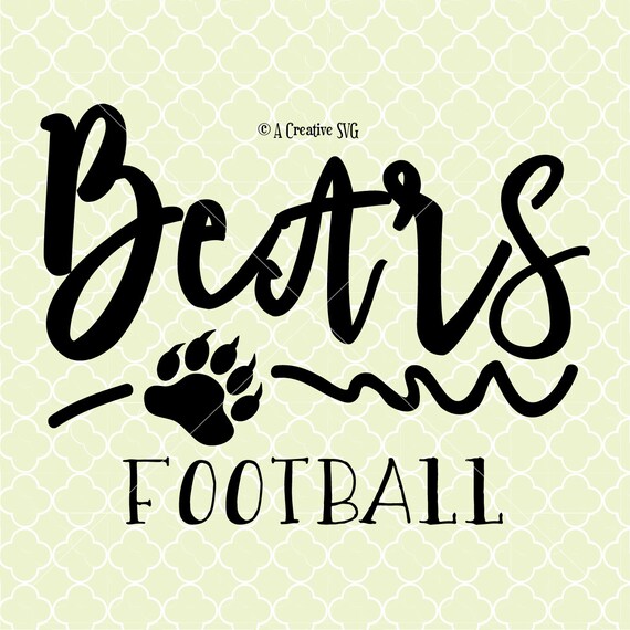 Download Bears Football SVG DXF Files for Cricut Design Silhouette