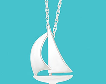 Sailboat Necklace - Sterling Silver