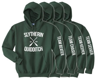 Slytherin Quidditch - Choose Your Team Position- Adult Unisex Hoodie