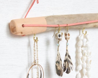 Jewelry Wall Organizer - Driftwood // Jewelry Display Jewelry Hanger Jewelry Storage Jewelry Rack Earring Hanger