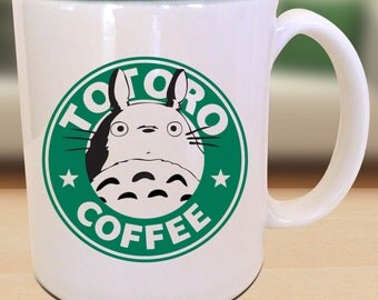 Totoro Starbucks Anime Manga Gamer Geek Nerd Inspired Parody Mug