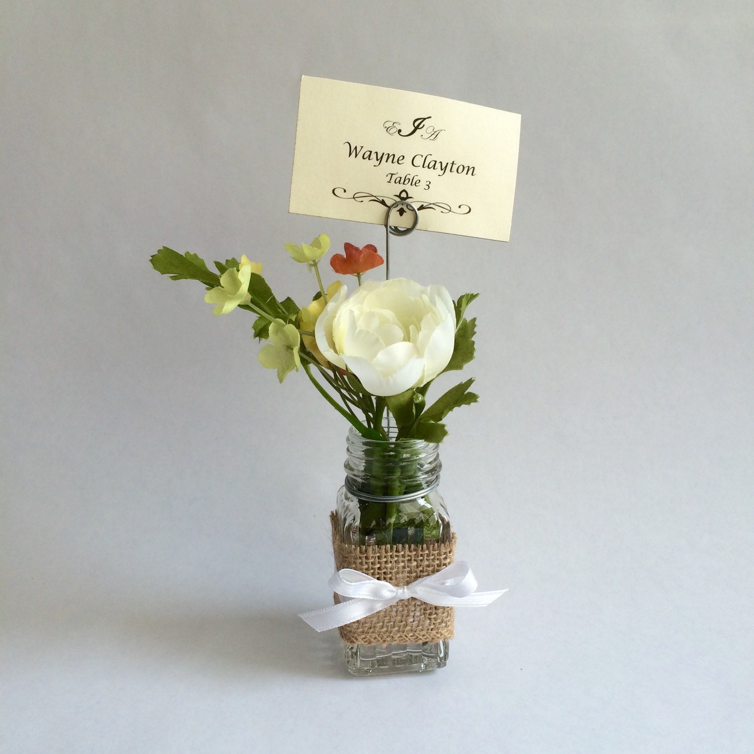 Bud vase place card holders garden wedding shabby by Lenoreloves