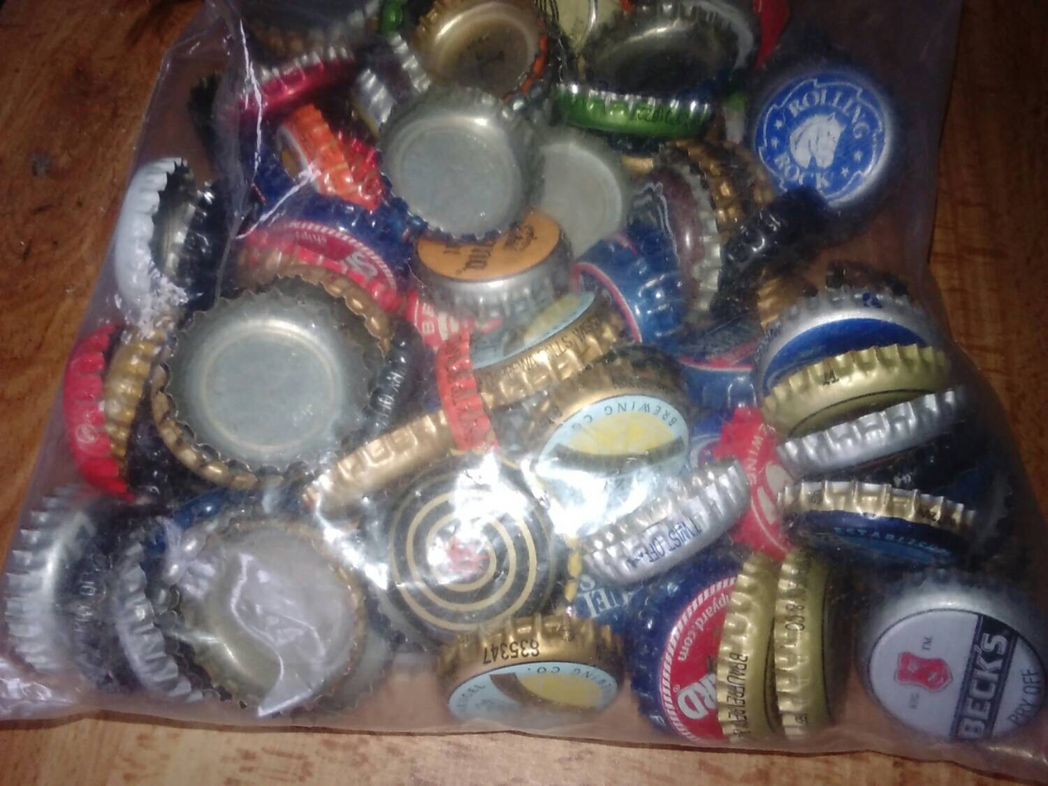 Over 100 Assorted Used Beer Bottle Caps by TheEclecticMushroom