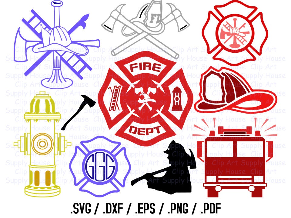 Firefighter SVG File Fireman SVG Art Fire Fighter Design