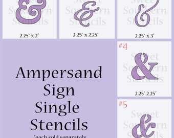 Ampersand stencil | Etsy