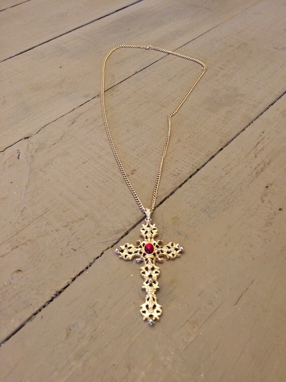 Vintage avon cross necklace Clearance