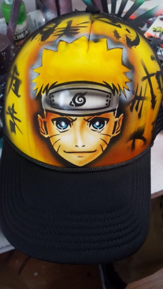 Naruto anime personalized airbrush trucker by GothamCityAirbrush