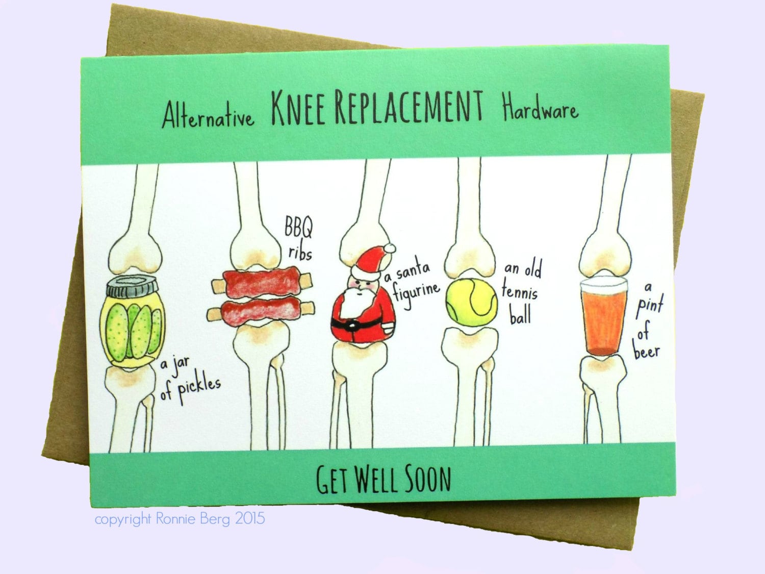 Knee Replacement Funny Get Well Card Knee Surgery by ...