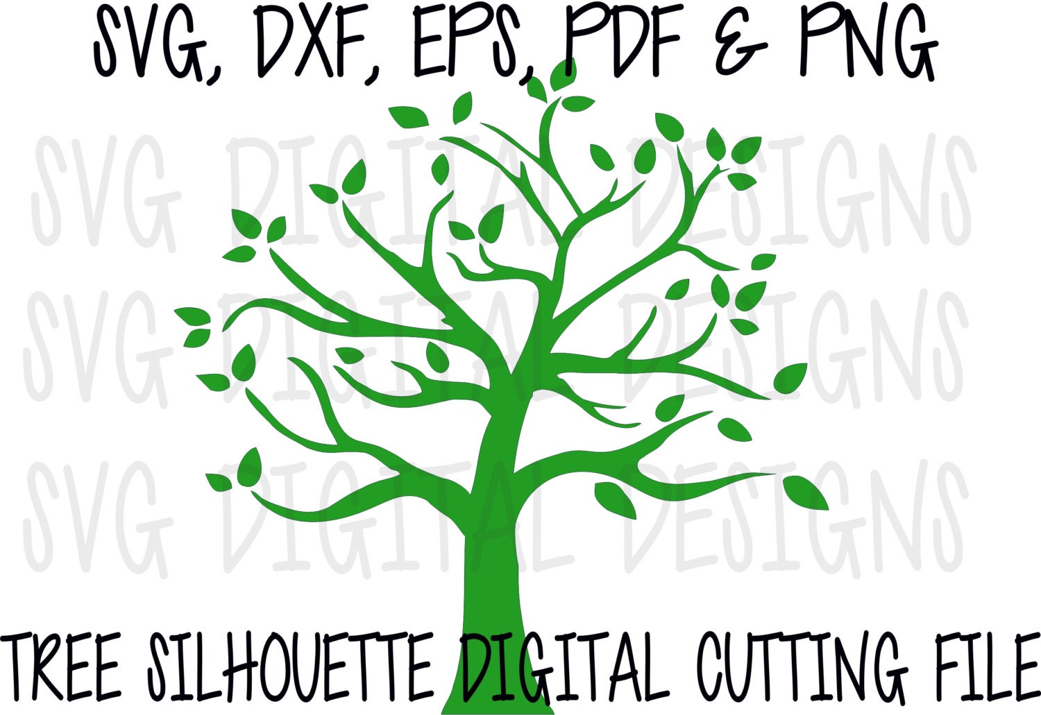 Download Tree Svg File Svg Tree Cut Out Clipart Digital Tree