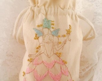 Fairy Godmother Favor Bags - Tooth Fairy - Princess Party - Decorations - Pastels - Customized - Wand - Fairy Tale - Girls - Boys - Elegant