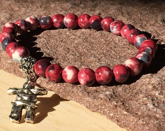 Inukshuk Bracelet,Inuit Person,Jade Inukshuk,Landmark North of Quebec,Gemstone Inukshuk,Jade Bracelet,Inukshuk Québec,Indian Gift Christmas