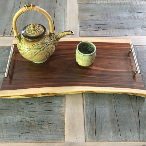 Live edge wooden serving tray