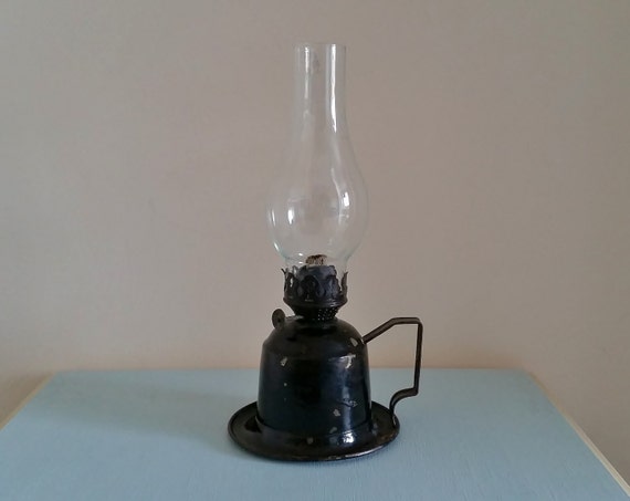 Vintage Paraffin Lamp Old Oil Lantern. Antique Kerosene