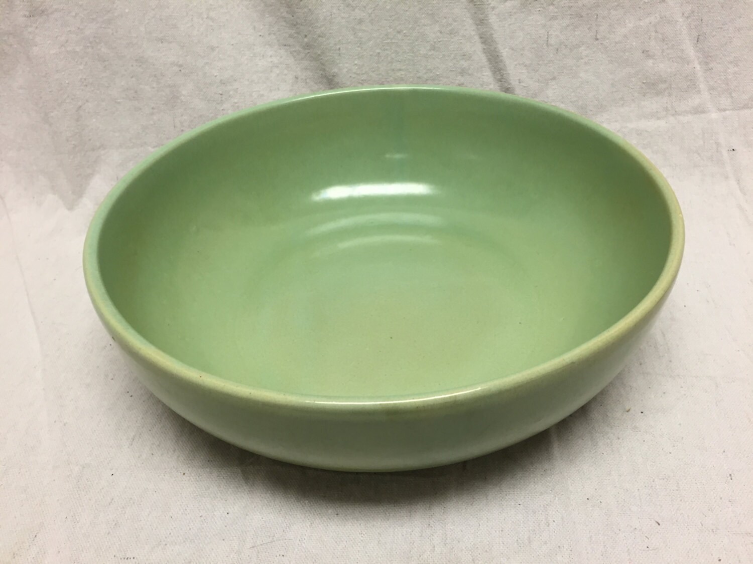 Vintage La SoLana Ware Pottery Bowl Large Green 12.5