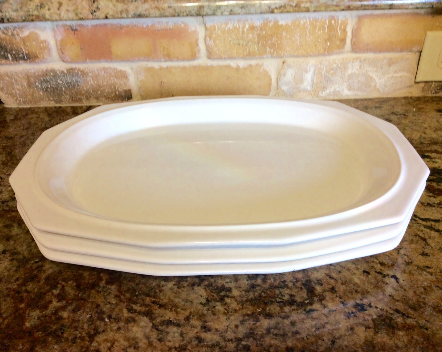 Pfaltzgraff Heritage White 14 inch Large Oval Serving Platter