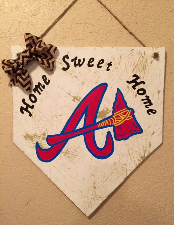 Atlanta Braves sign home plate sign Atlanta Braves decor