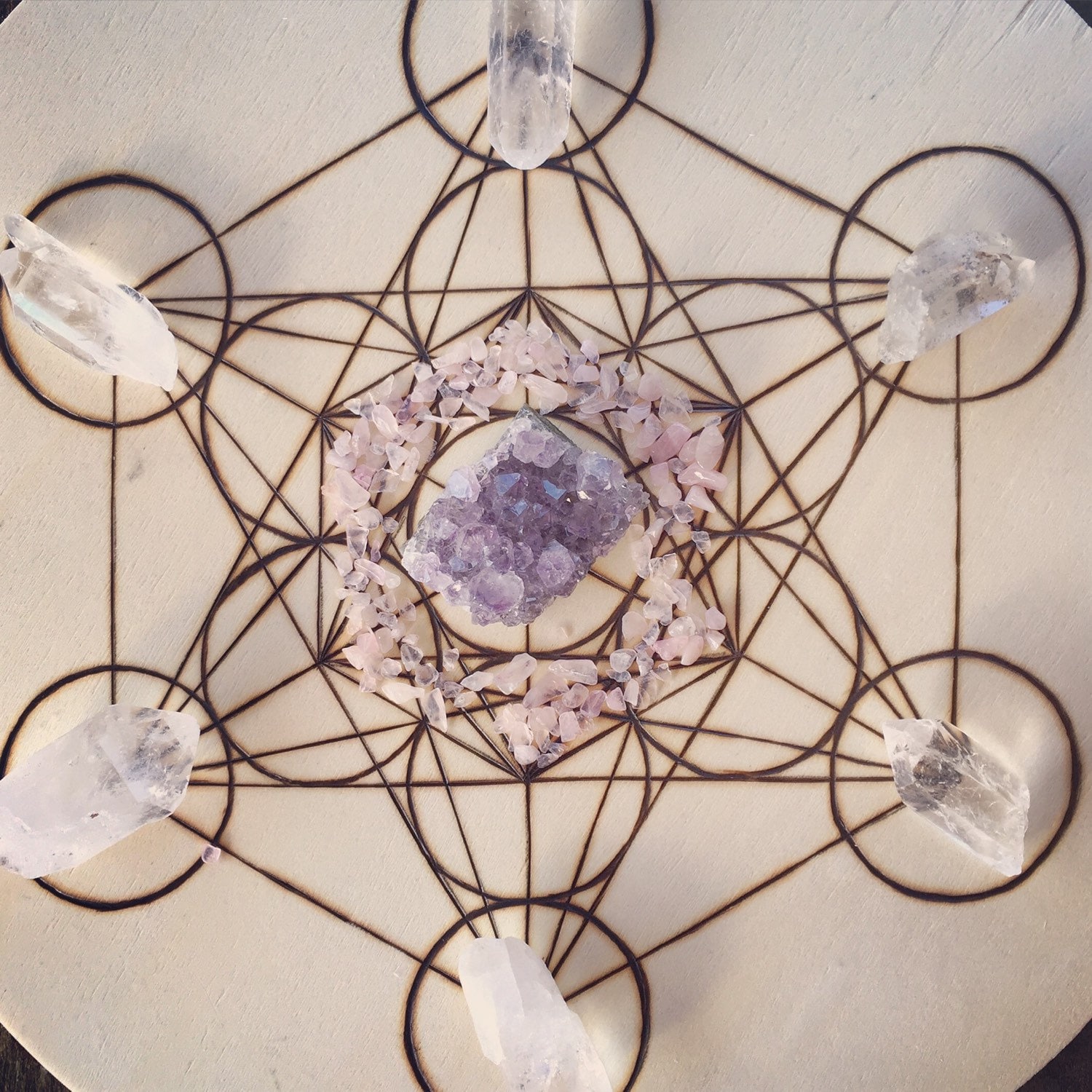 Crystal Grid Crystal Healing Grid Sacred by TumblingMeadow on Etsy