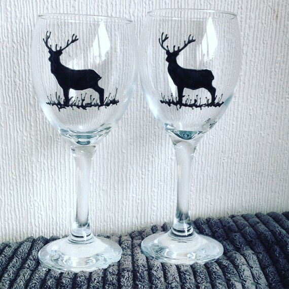 stag wine glasses