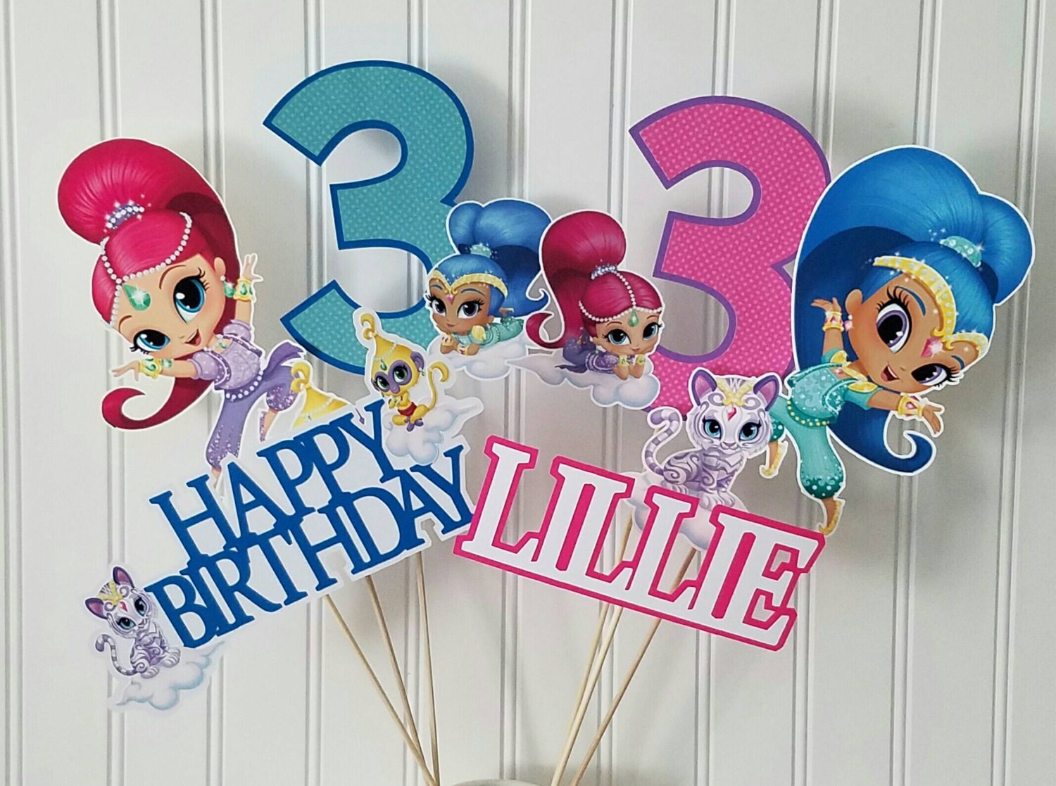 Shimmer Shine Cupcake Toppers Shimmer Shine cupcake picks
