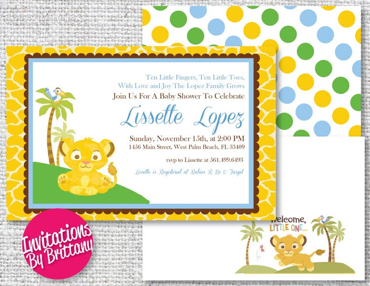 Personalized Lion King Baby Shower by on Etsy