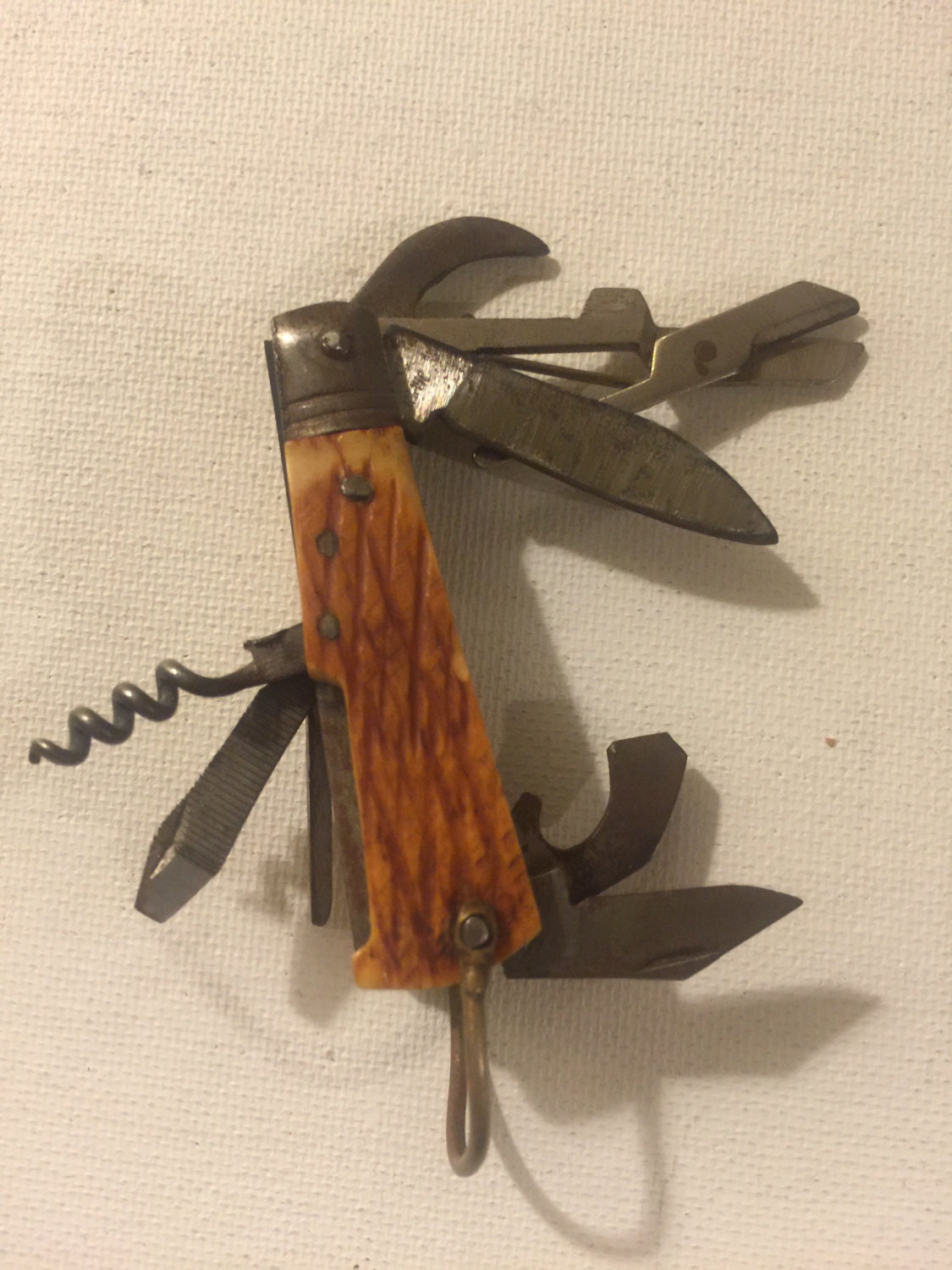 Vintage Hobo Camp Knife Japan 8 Multi Function Pocket Knife