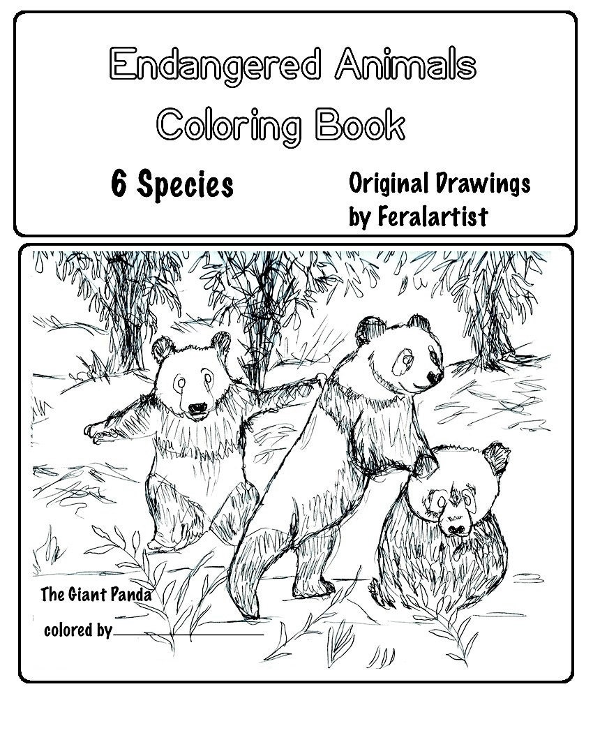 Coloring Book Endangered Animals Coloring Book 6 by  