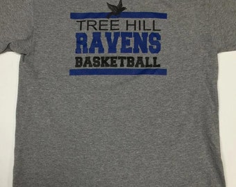 One Tree Hill Ravens Basketball Short Sleeve Tee, Novelty Tee, One Tree