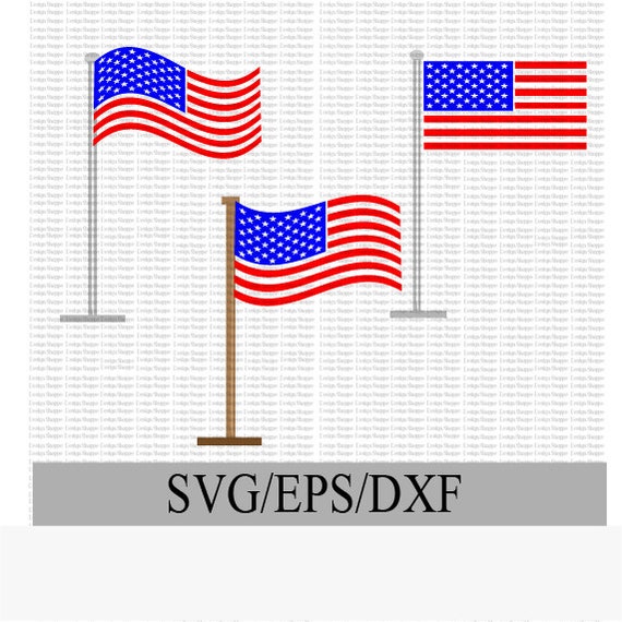 Download SVG USA Flag Pole Clip Art Patriotic Cut File by ...