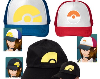 Pokemon Go Trainer Hats Cosplay Hat Girl Trainer Baseball Hat Trucker Hat
