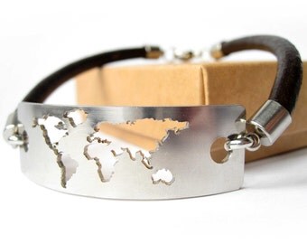Atlas / Atlas Bracelet / World Map Bracelet / Travel Map / Atlas Jewelry / Travel Bracelet / Wanderlust Bracelet / Travel Jewelry