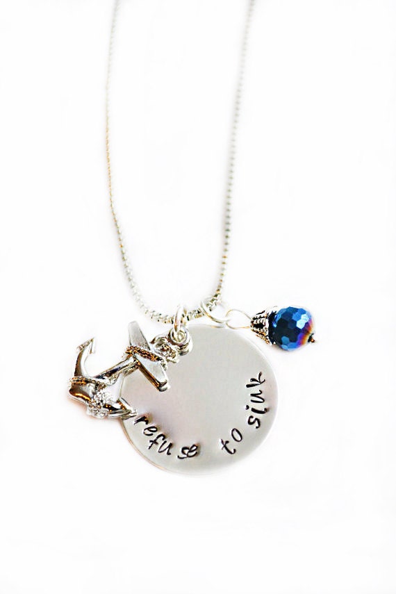 Refuse to sink necklace by ShiMMMer on Etsy