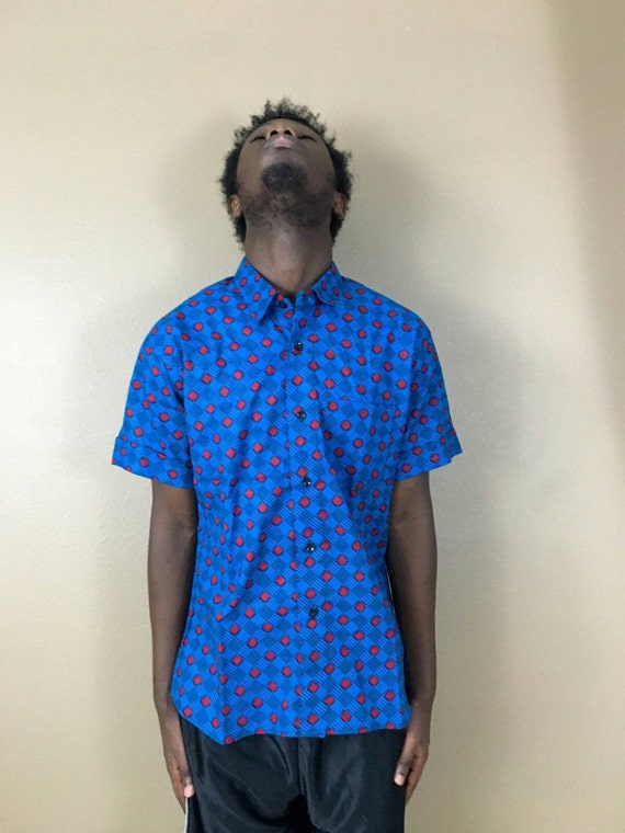 button down ankara gown