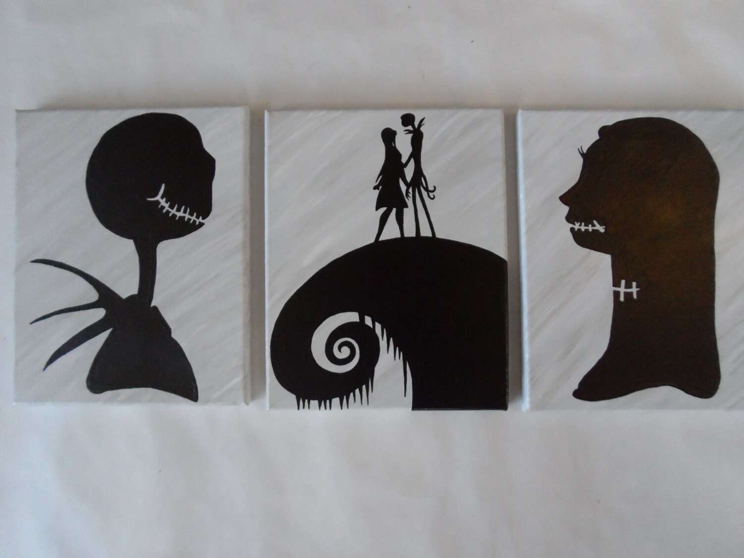 Nightmare Before Christmas Painted Canvas Wall Hangings / Wall