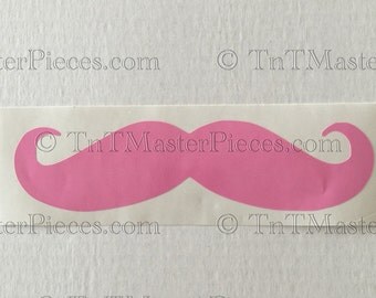 Pink Mustache Vinyl Decal