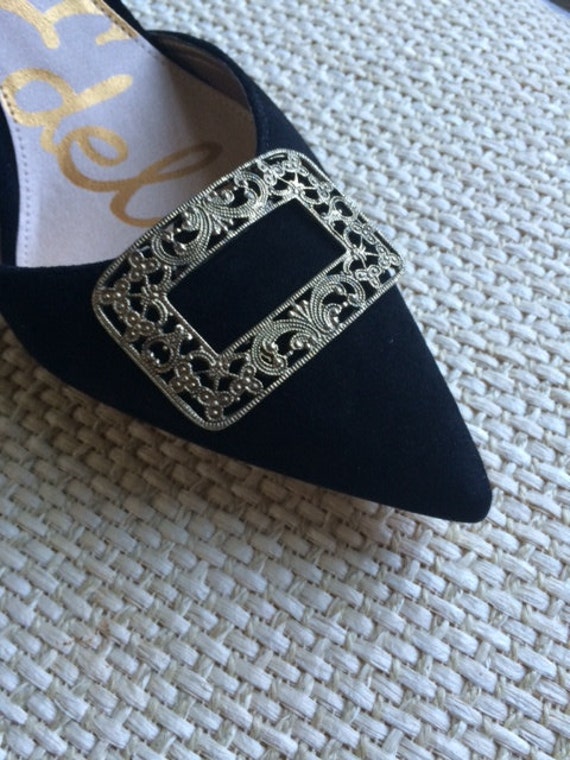 Musi Shoe Clips Gold Tone Shoe Buckles