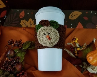 Turkey Thanksgiving Coffee Mug Cozy, crochet