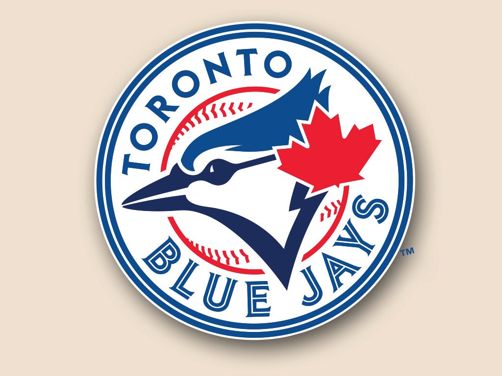 TORONTO BLUE JAYS Set of 2 Vinyl Cornhole Decal Logo Wall