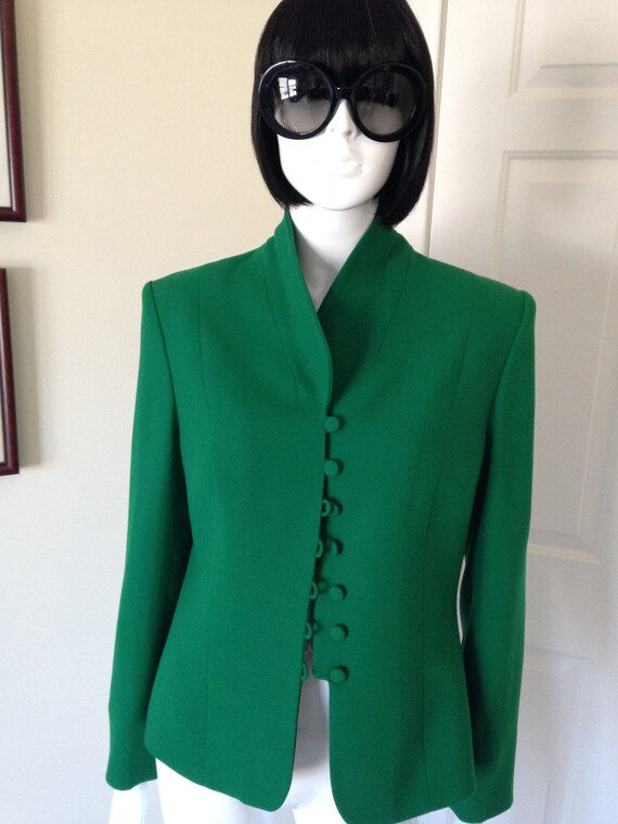 90's Emerald Green Jacket Dress Jacket by DivineGirlDelightful