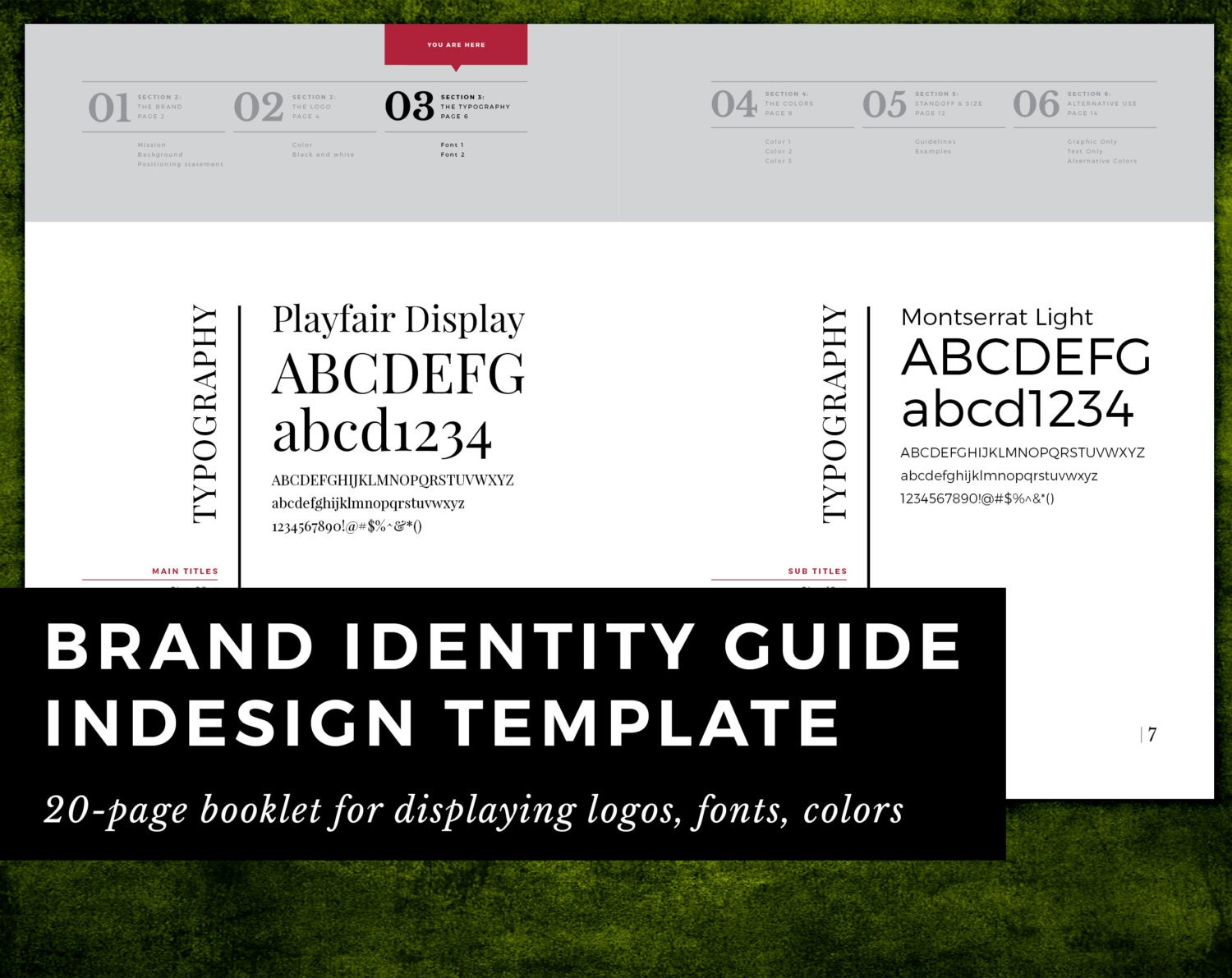 brand identity guide template for indesign cs6+ | printable basic brand identity guide template for indesign cs6+ | printable basic, Presentation templates