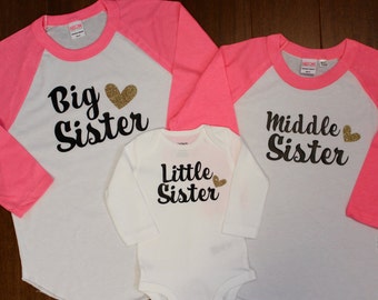 big sister Shirt middle sister Shirt little sister by PurpleAspen