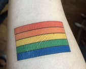 Rainbow Flag Temporary Tattoo