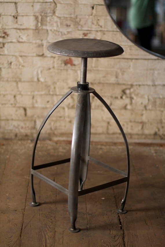 Numero 2 Metal Crank Bar Stool by LesSpectacles on Etsy