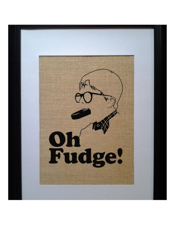 Christmas Story Oh Fudge Funny Christmas Quote by BeanTownBurlap