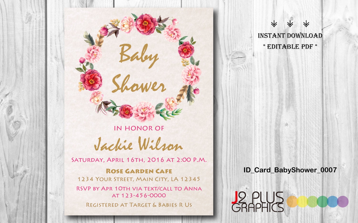 Instant Download Baby Shower Invitations 7