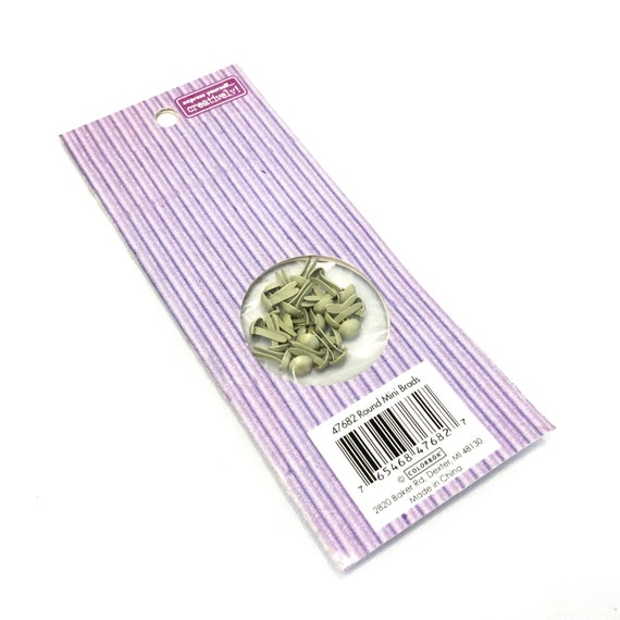 Mini Brads / Scrapbooking Brads / Tan Brads / by BeeJaySupply