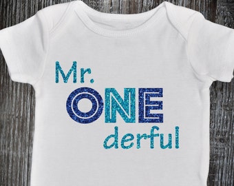 First Birthday Mr Onederful Outfit, 1st Birthday Baby Boy Onesie, One Year Old Baby Boy Birthday, Cake Smash Outfit Boy, Mr Onederful Shirt